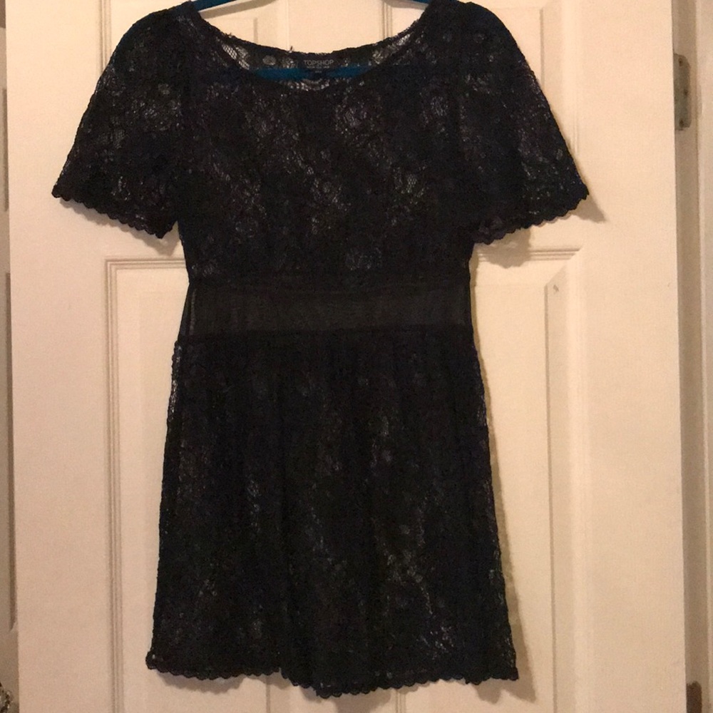Topshop Lace Black Dress